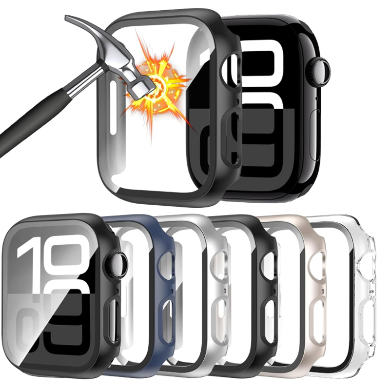 Jewelry Smart Watches - Tempered Glass+Case For Apple Watch 44mm