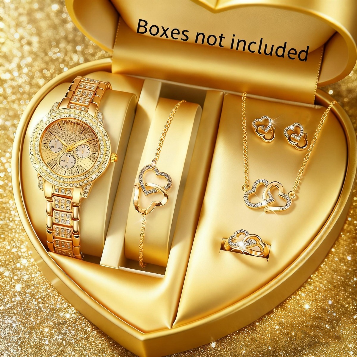 Jewelry Like Watches - 6PCS Luxury Rhinestone Women Watch Jewelry