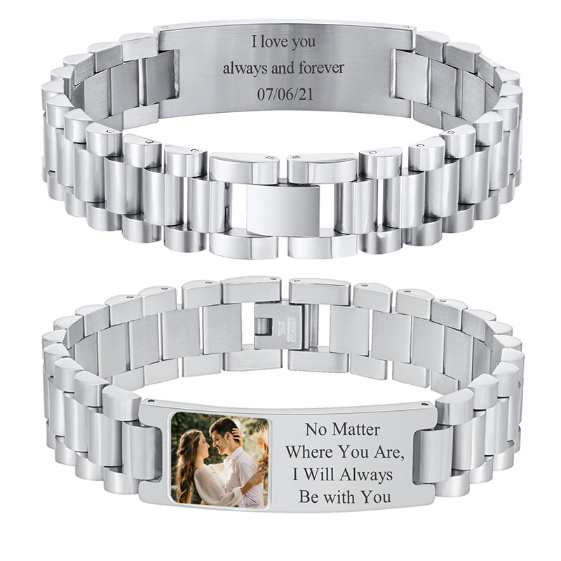 Jewelry Like Watches - Custom Picture Text Bracelet Watch Band