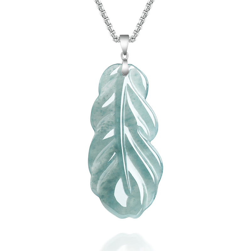 Jewelry & Watches Spółka Z Ograniczoną Odpowiedzialnością Sp Z Oo - S925 Silver Natural Emerald Jade Blue