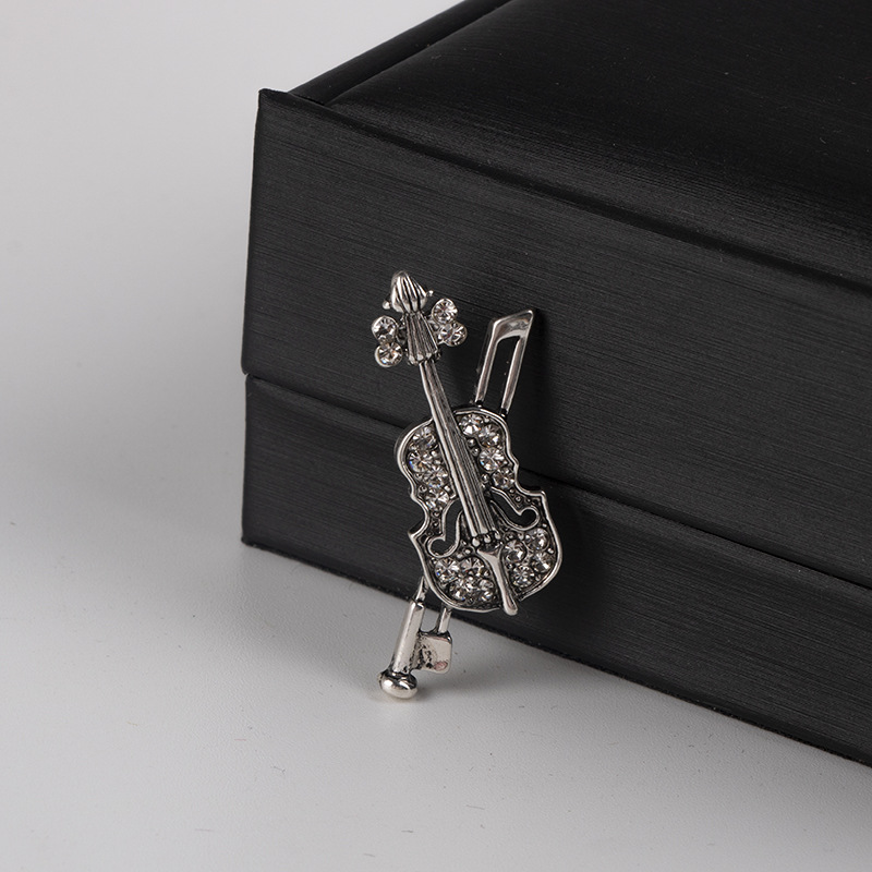 Crystal Violin Brooch Jewelry  - Luxury Gifts Jewelry & Watches Namfleg Mostar recension och pris