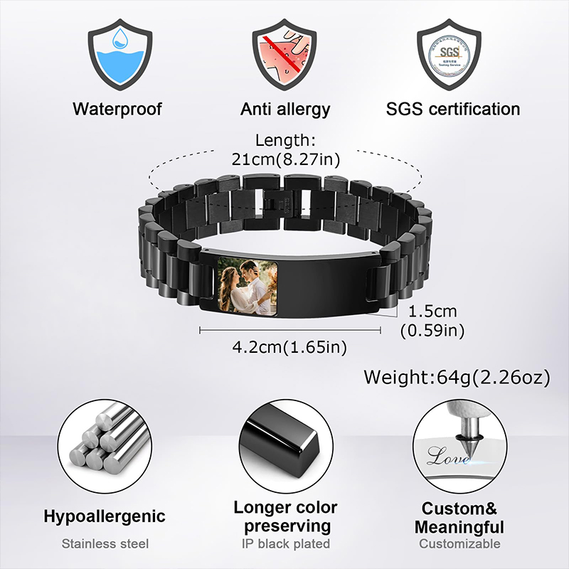 Custom Picture Text Bracelet W - Jewelry Like Watches recension och pris