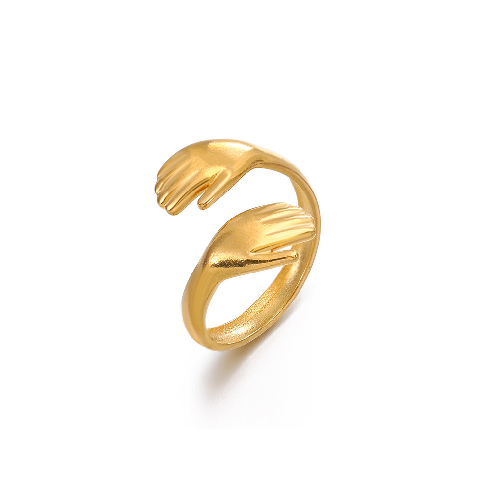 Interlocking Embrace Ring For  - Minimalist Ring Stackable recension och pris