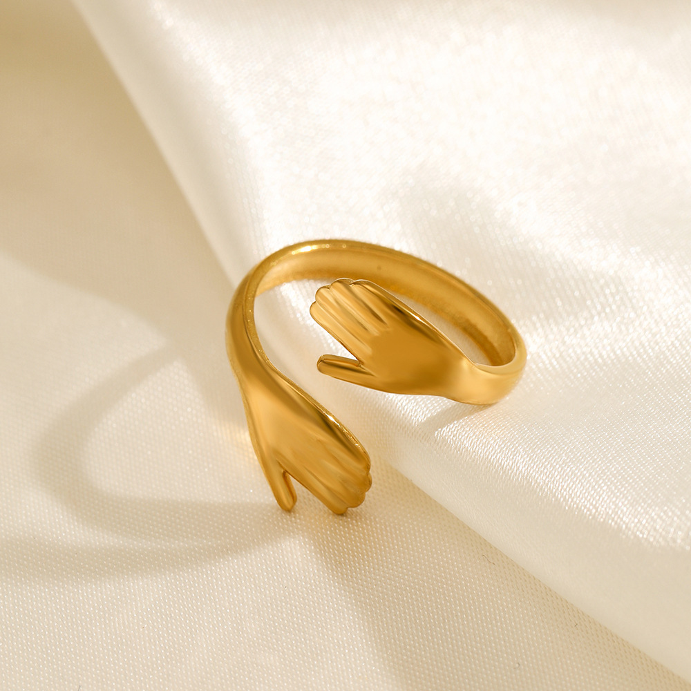Interlocking Embrace Ring For  - Minimalist Ring Stackable recension och pris