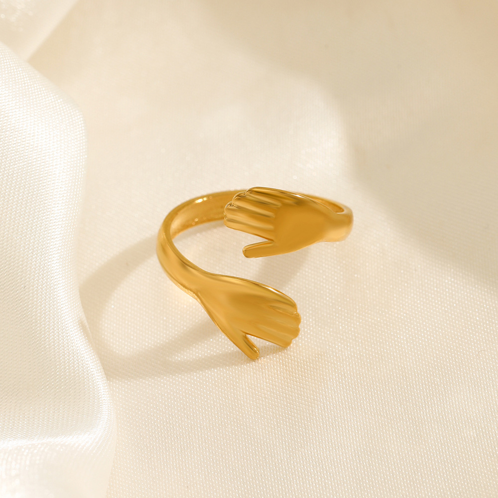 Interlocking Embrace Ring For  - Minimalist Ring Stackable recension och pris