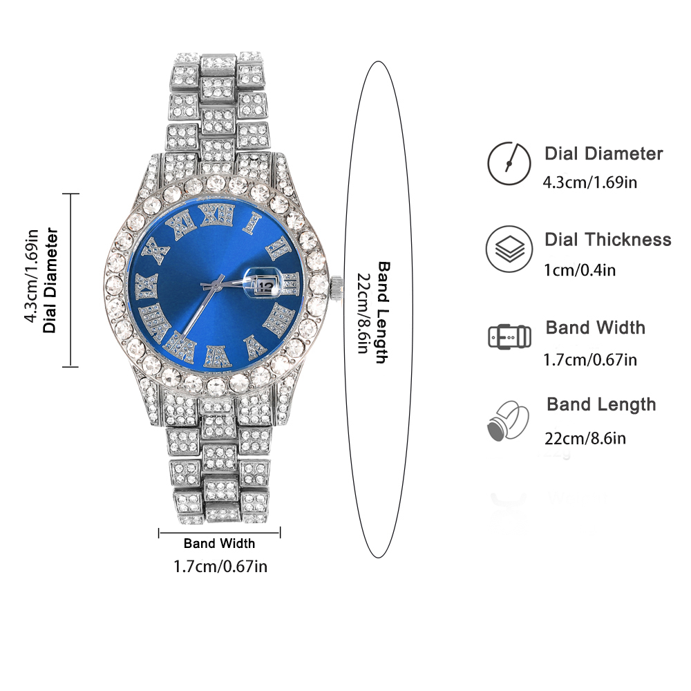 3pcs Hip-hop Watch Jewelry Set - Jewelry Watch Making recension och pris