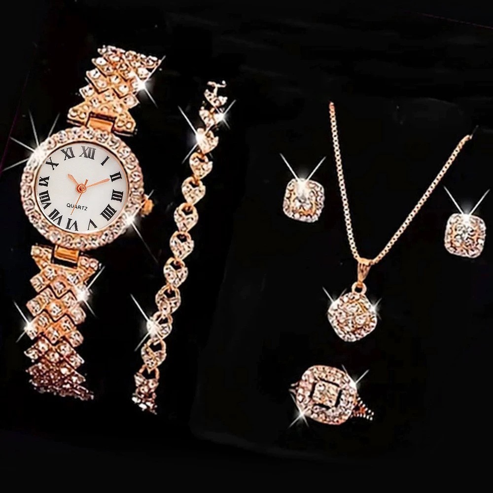 6PCS/Set Luxury Rhinestone Wom - Jewelry Like Watches recension och pris