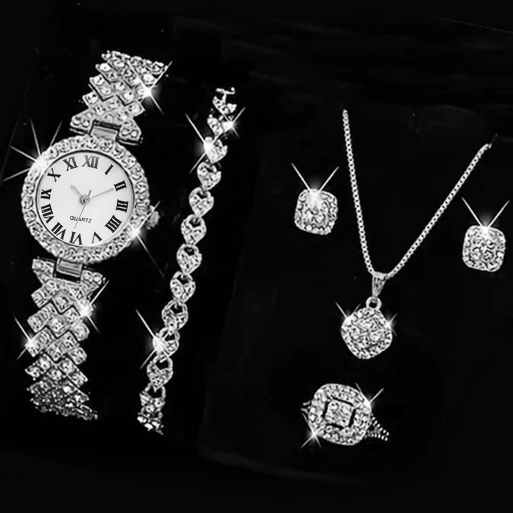 6PCS/Set Luxury Rhinestone Wom - Jewelry Like Watches recension och pris