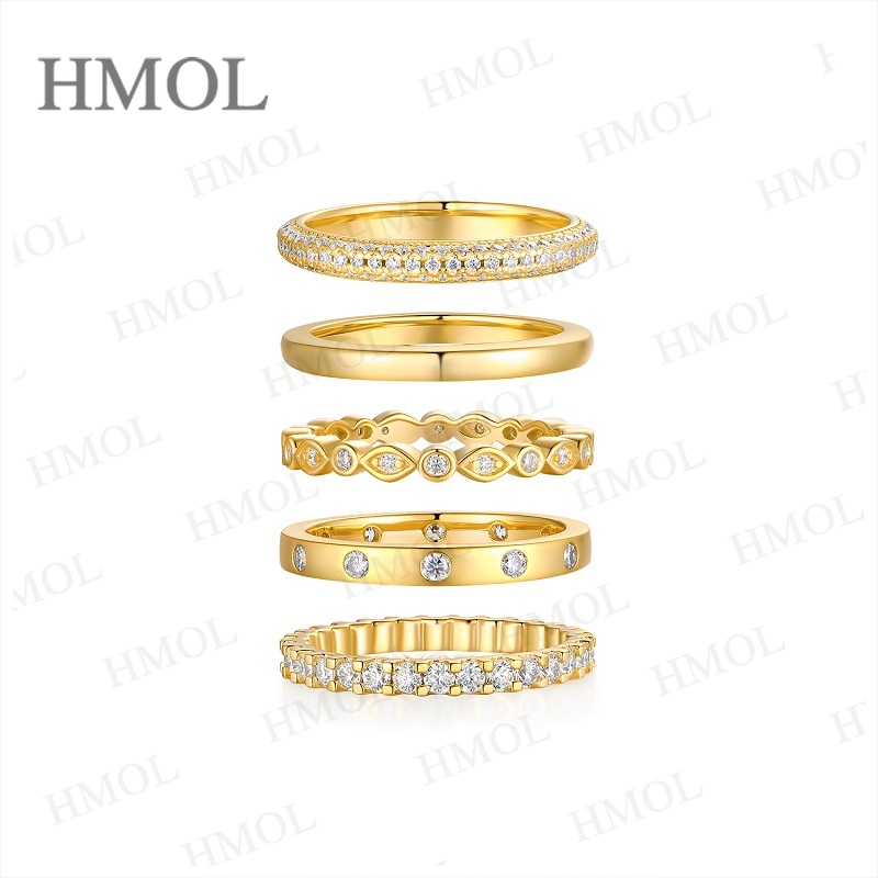 Moissanite Ring Set Come With  - Minimalist Ring Stackable recension och pris