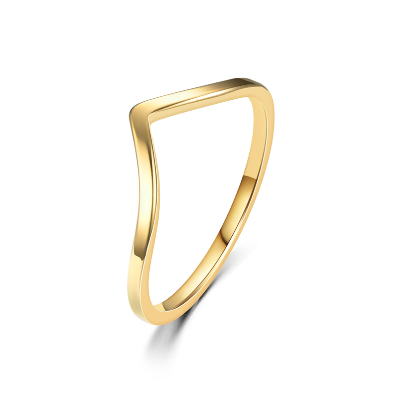 Minimalist Irregular Chevron V - Minimalist Ring Stackable recension och pris