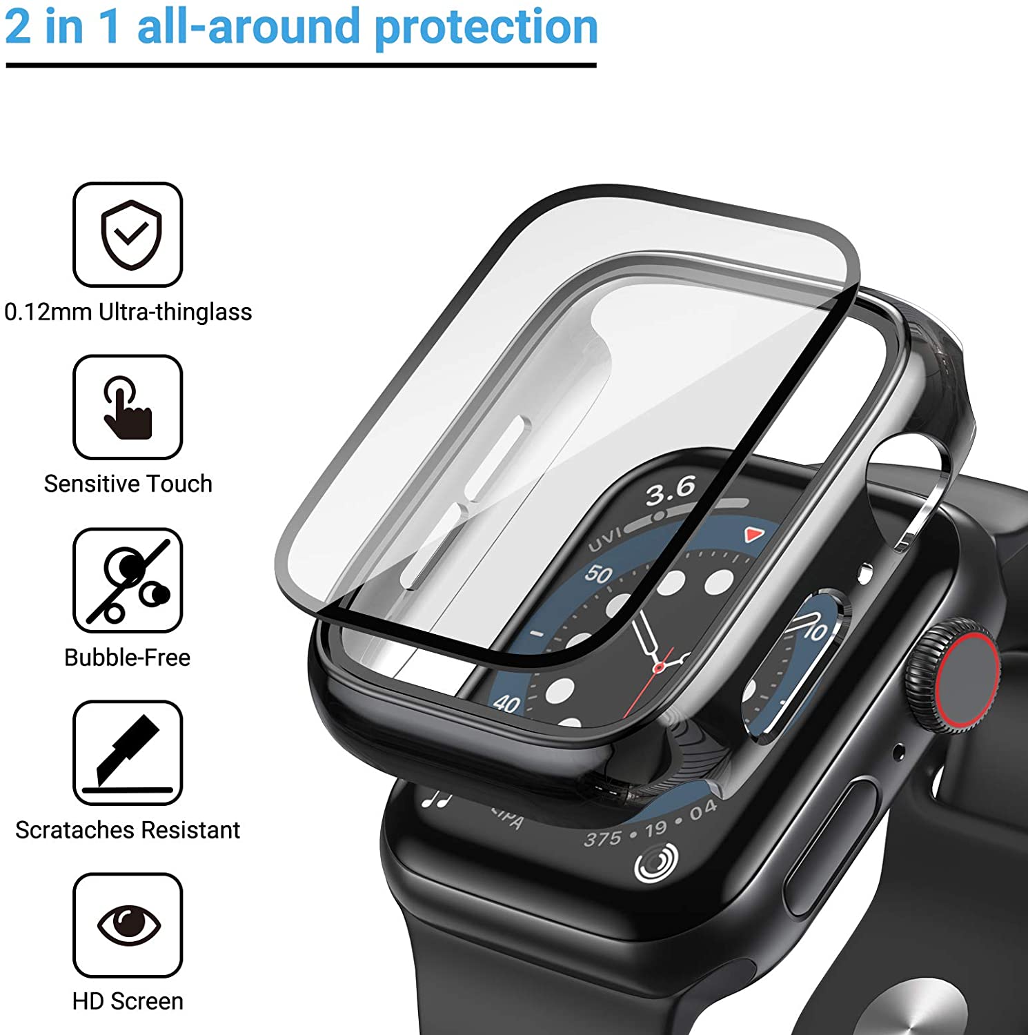 Glass+cover For Apple Watch Ca - Jewelry Smart Watches recension och pris