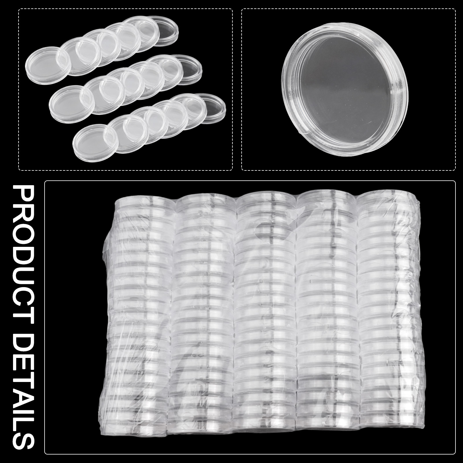100 Pieces 23mm Clear Round Pl - Collectors Coins Jewelry & Watches Of Smithtown Photos recension och pris