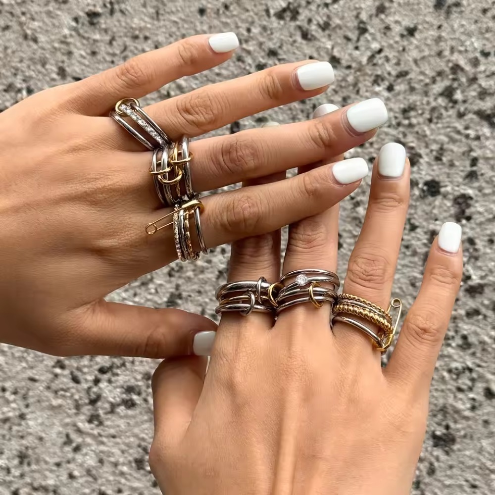 Minimalist 18K Gold Color Plat - Minimalist Ring Stackable recension och pris