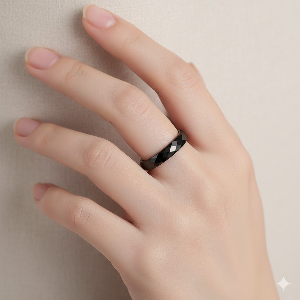 3mm Ceramic Wedding Band for W - Minimalist Ring Stackable recension och pris
