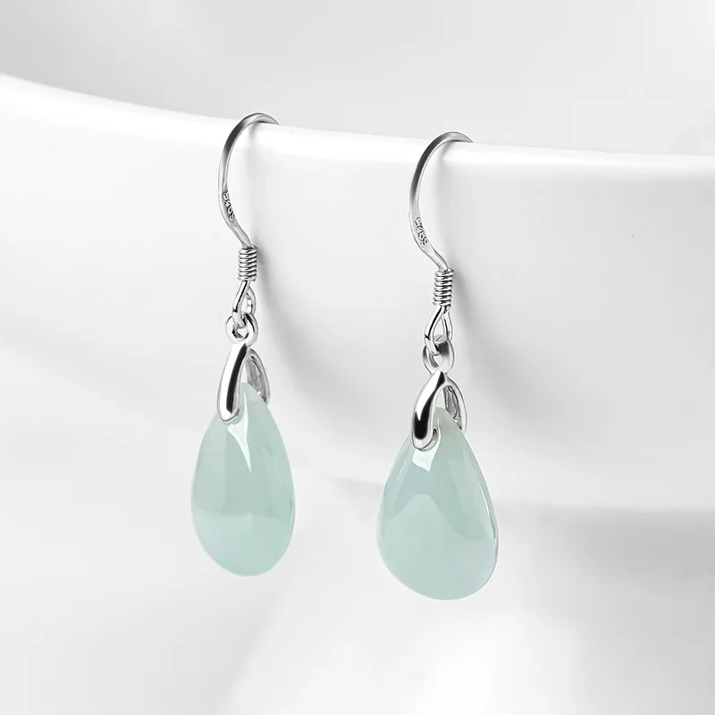 Burmese Jade Water Drop Earrin - Luxury Gifts Jewelry & Watches Namfleg Mostar recension och pris