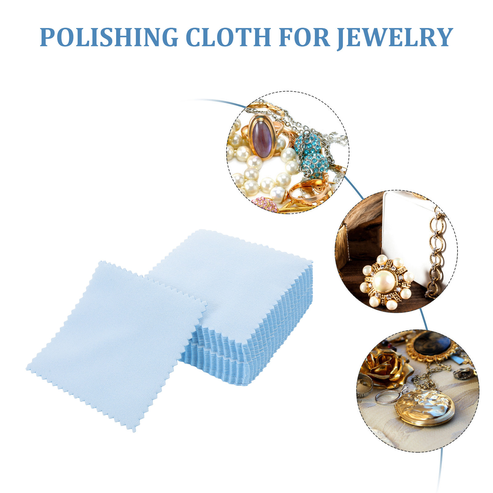 50Pcs Silver Polishing Cloth J - Jewelry Watches & Accessories recension och pris