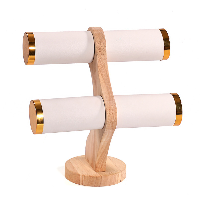 2-Tier Curved Wood Bracelet Ho - Jewelry And Watches Store recension och pris