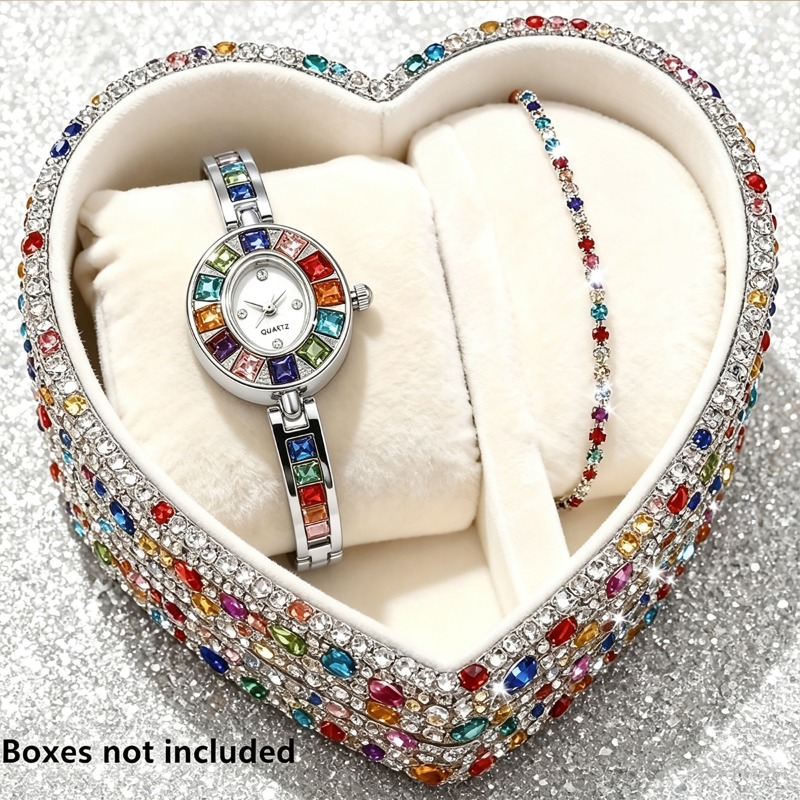 2pcs Elegant Colorful Rhinesto - Jewelry Like Watches recension och pris