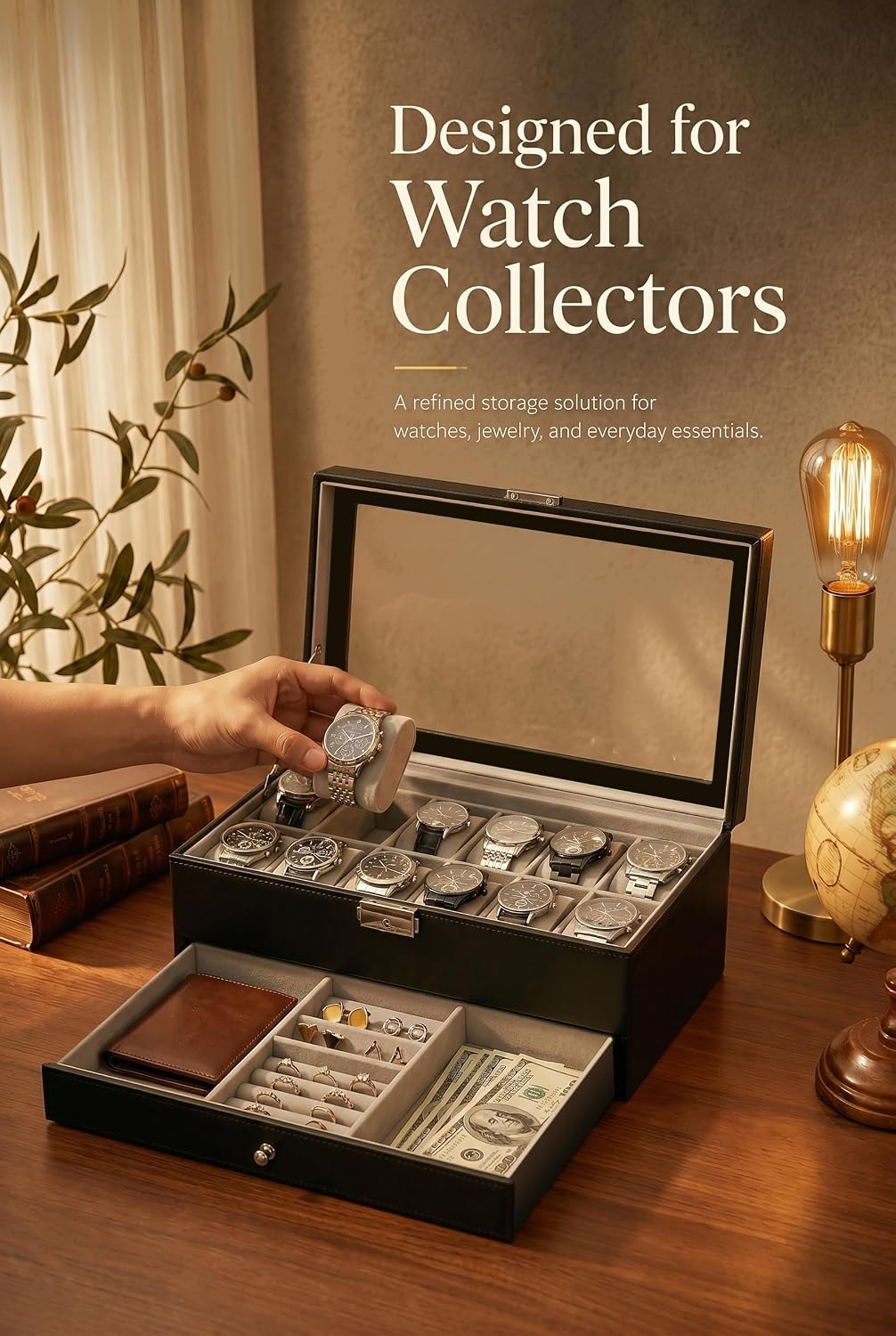 Watch Box Organizer for Men Gi - Jewelry Watches & Accessories recension och pris