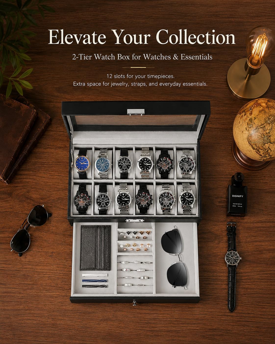 Watch Box Organizer for Men Gi - Jewelry Watches & Accessories recension och pris