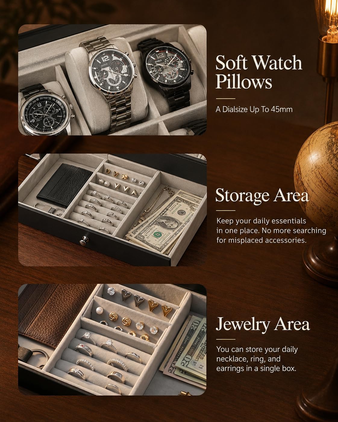 Watch Box Organizer for Men Gi - Jewelry Watches & Accessories recension och pris