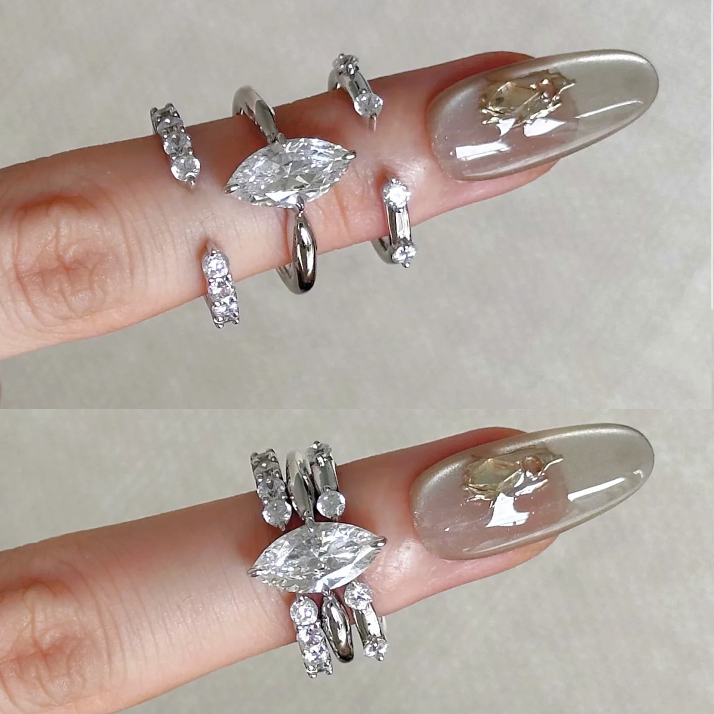 Minimalist Style Three in One  - Minimalist Ring Stackable recension och pris