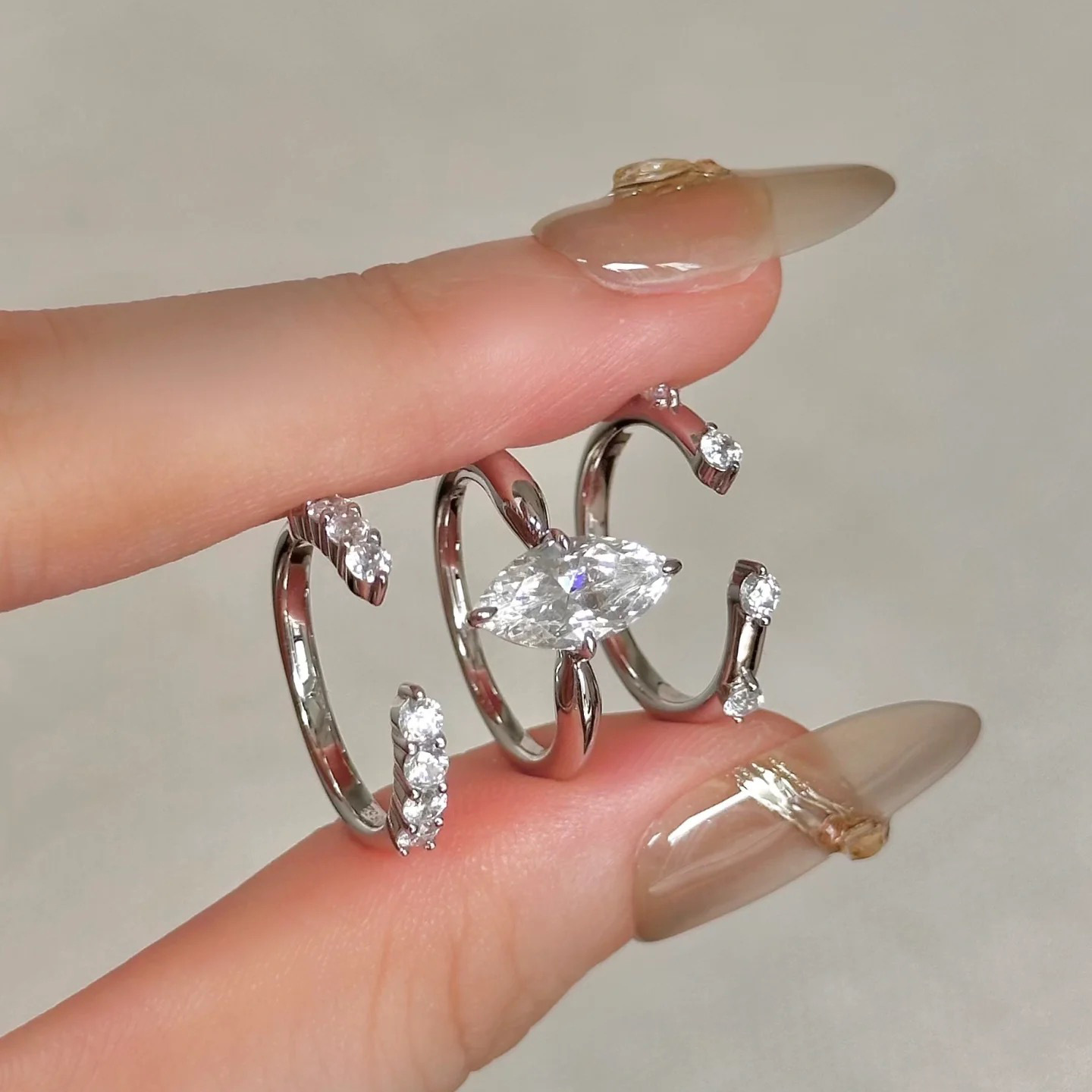 Minimalist Style Three in One  - Minimalist Ring Stackable recension och pris