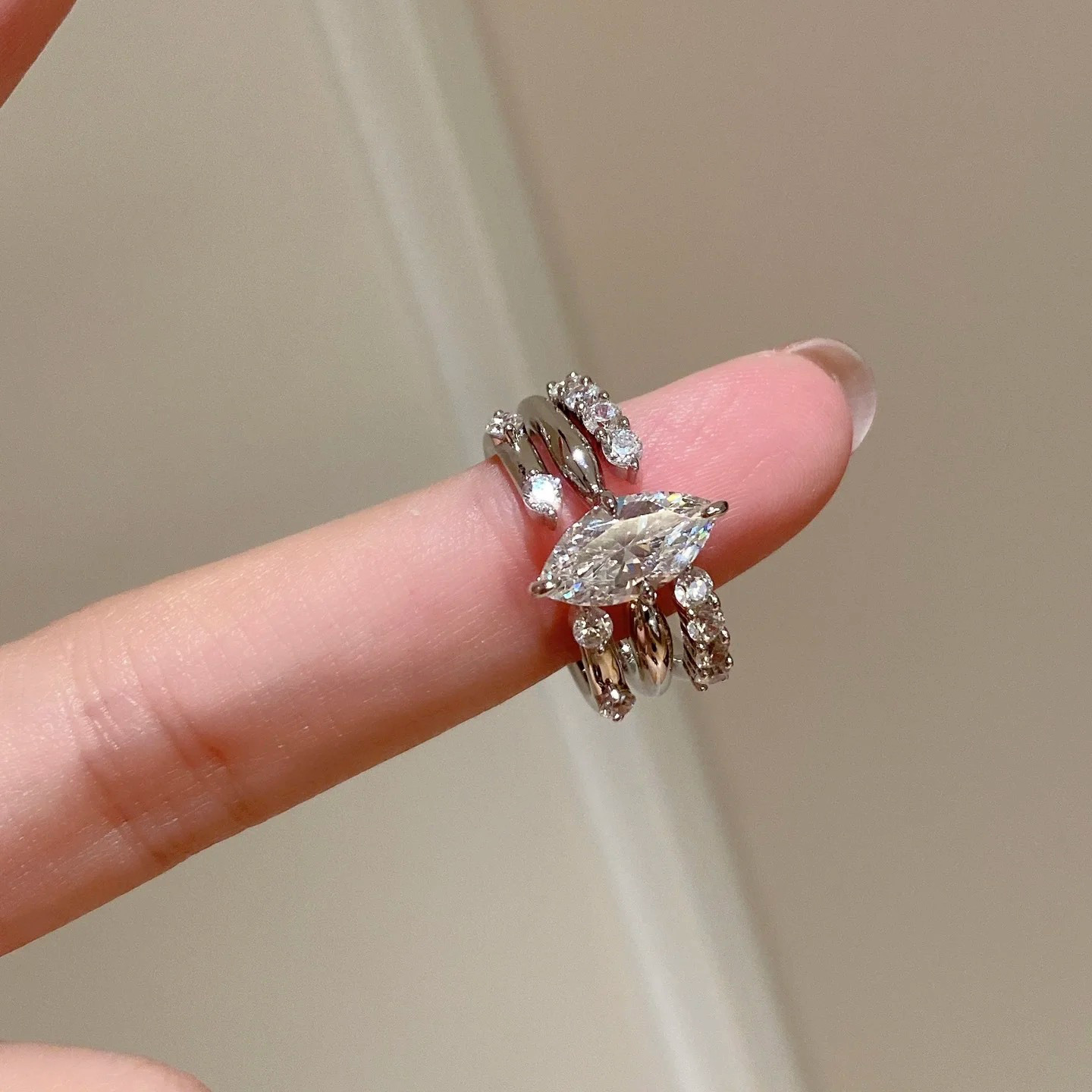 Minimalist Style Three in One  - Minimalist Ring Stackable recension och pris